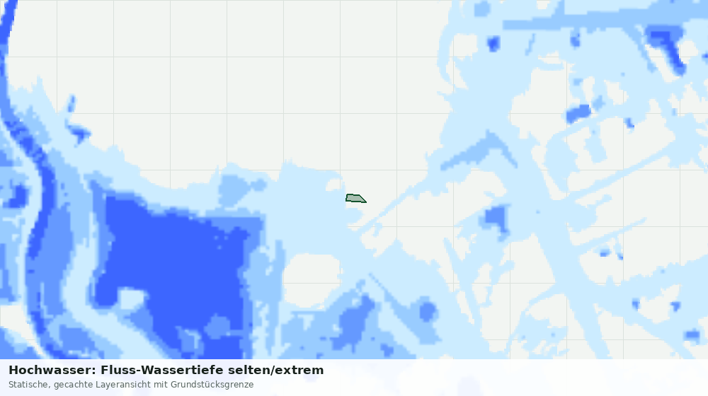 Statische Kartenansicht: Hochwasser: Fluss-Wassertiefe selten/extrem