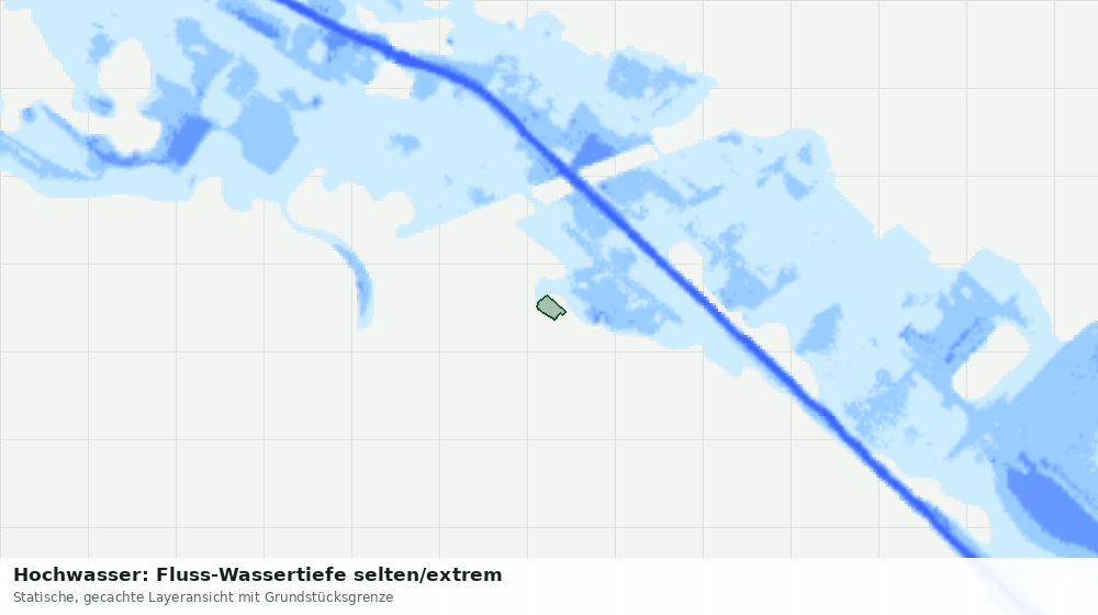 Statische Kartenansicht: Hochwasser: Fluss-Wassertiefe selten/extrem