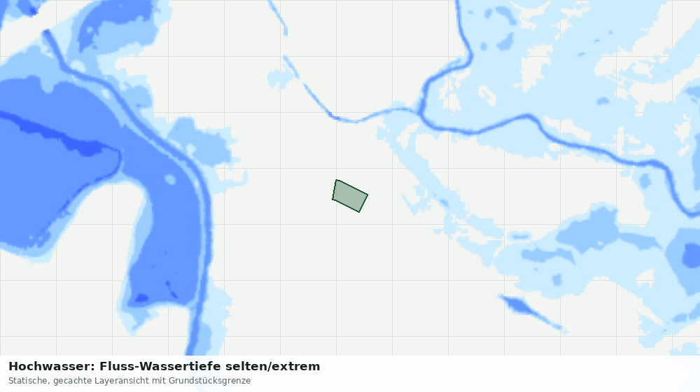 Statische Kartenansicht: Hochwasser: Fluss-Wassertiefe selten/extrem