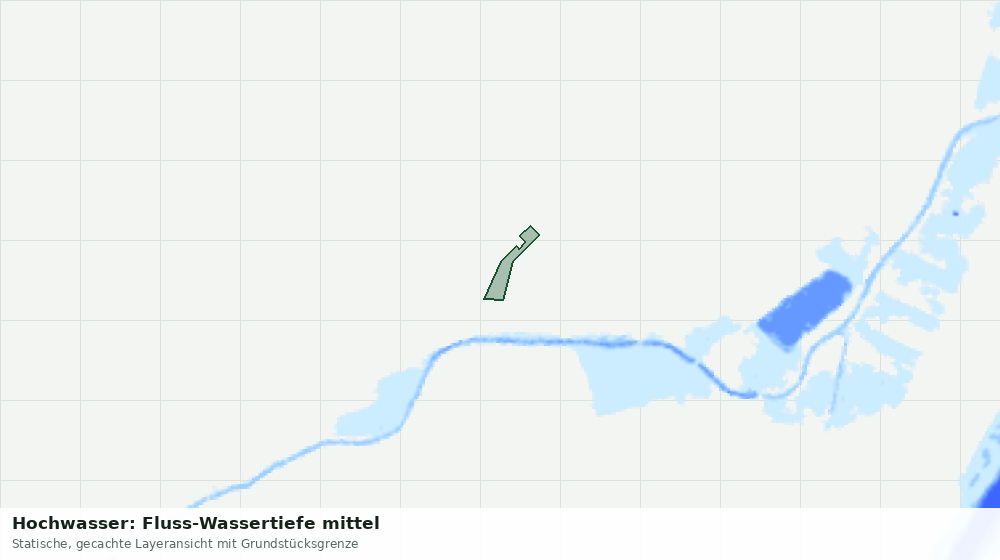 Statische Kartenansicht: Hochwasser: Fluss-Wassertiefe mittel