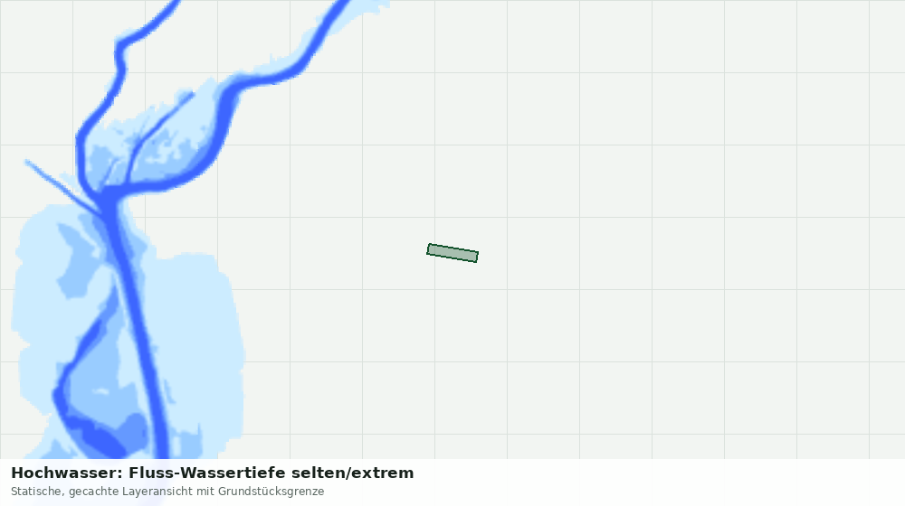 Statische Kartenansicht: Hochwasser: Fluss-Wassertiefe selten/extrem