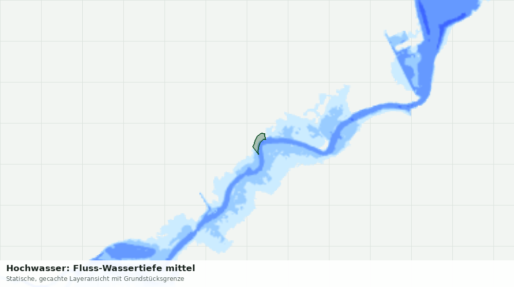 Statische Kartenansicht: Hochwasser: Fluss-Wassertiefe mittel