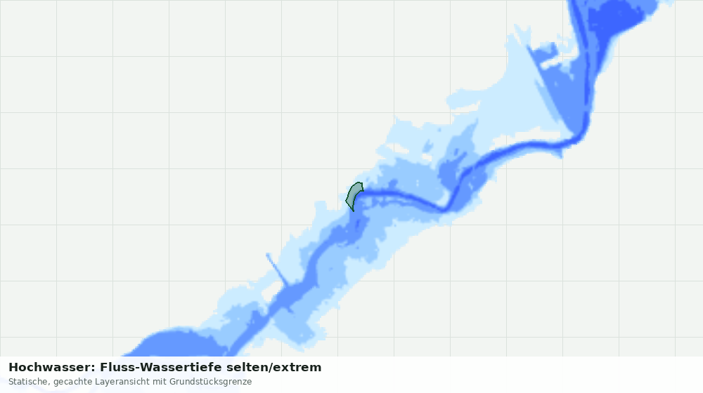 Statische Kartenansicht: Hochwasser: Fluss-Wassertiefe selten/extrem