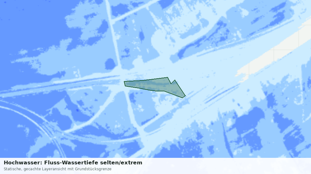Statische Kartenansicht: Hochwasser: Fluss-Wassertiefe selten/extrem