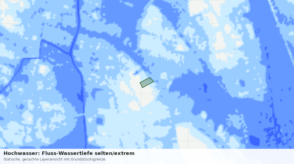 Statische Kartenansicht: Hochwasser: Fluss-Wassertiefe selten/extrem
