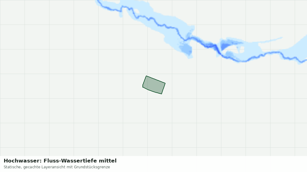 Statische Kartenansicht: Hochwasser: Fluss-Wassertiefe mittel