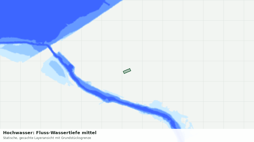 Statische Kartenansicht: Hochwasser: Fluss-Wassertiefe mittel
