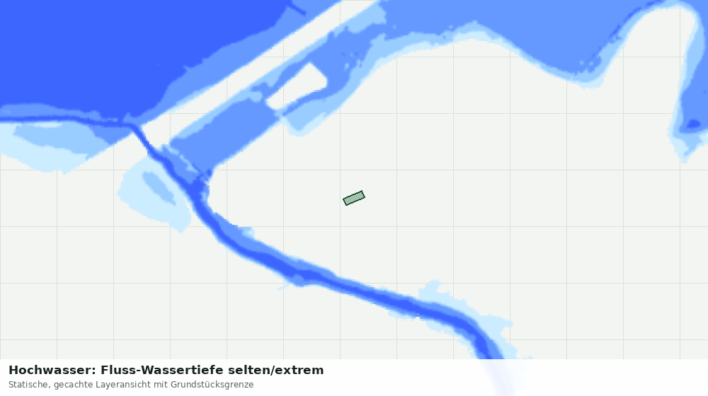 Statische Kartenansicht: Hochwasser: Fluss-Wassertiefe selten/extrem