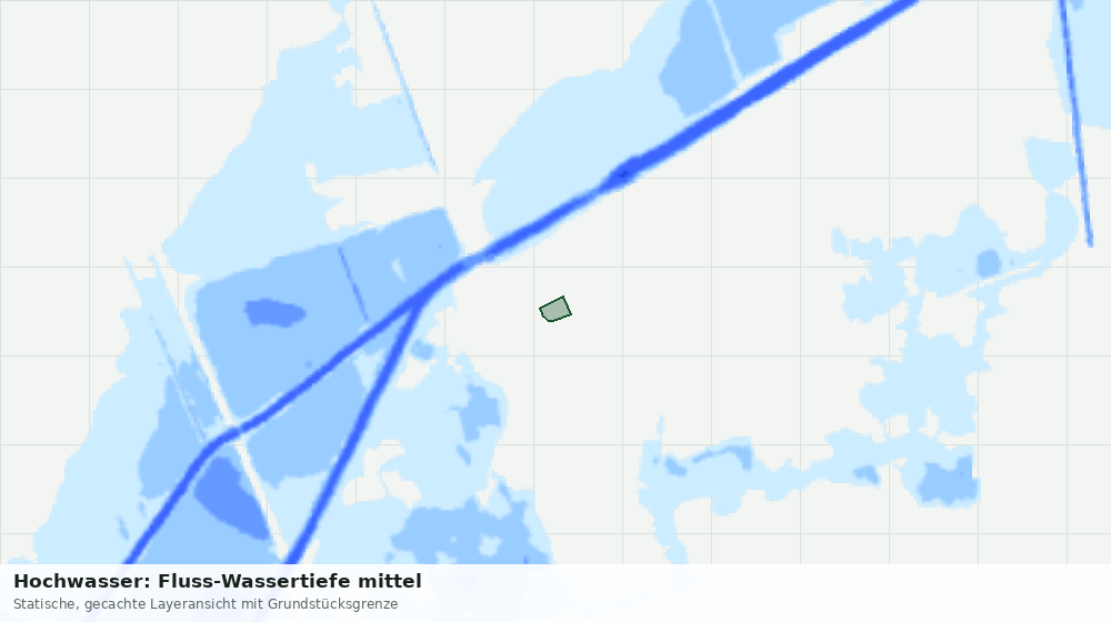 Statische Kartenansicht: Hochwasser: Fluss-Wassertiefe mittel