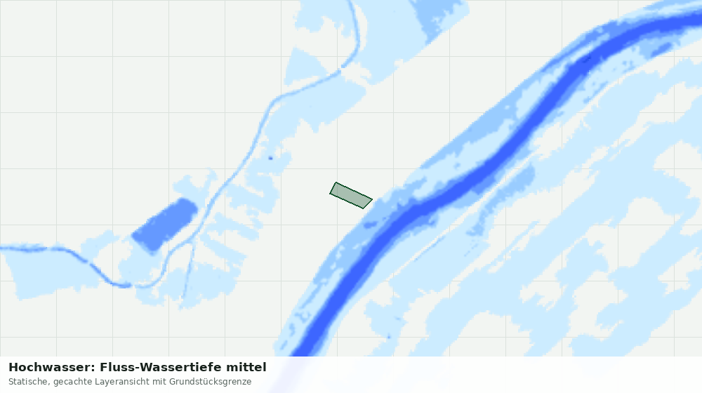 Statische Kartenansicht: Hochwasser: Fluss-Wassertiefe mittel