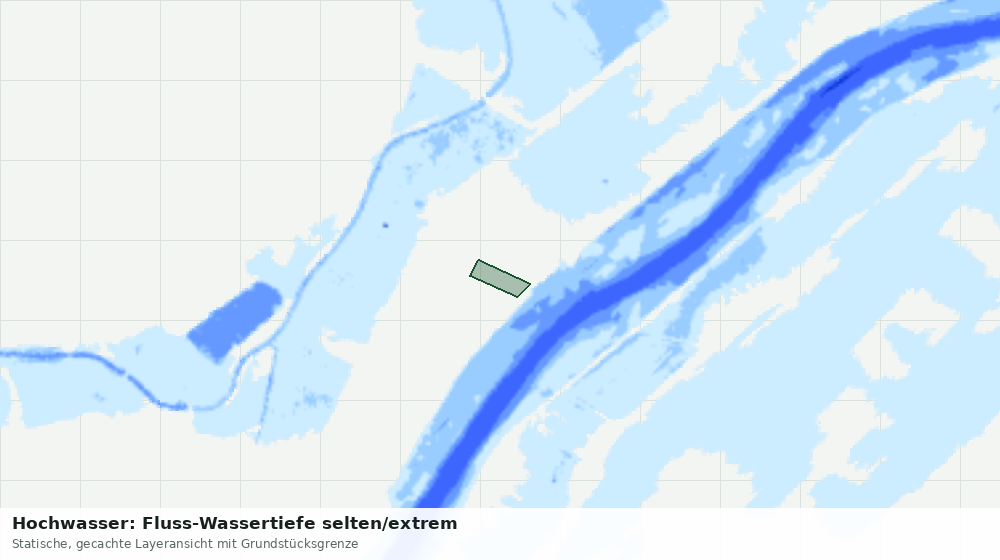 Statische Kartenansicht: Hochwasser: Fluss-Wassertiefe selten/extrem