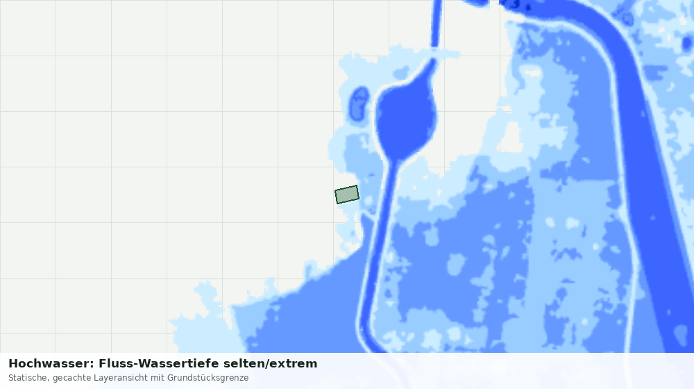 Statische Kartenansicht: Hochwasser: Fluss-Wassertiefe selten/extrem