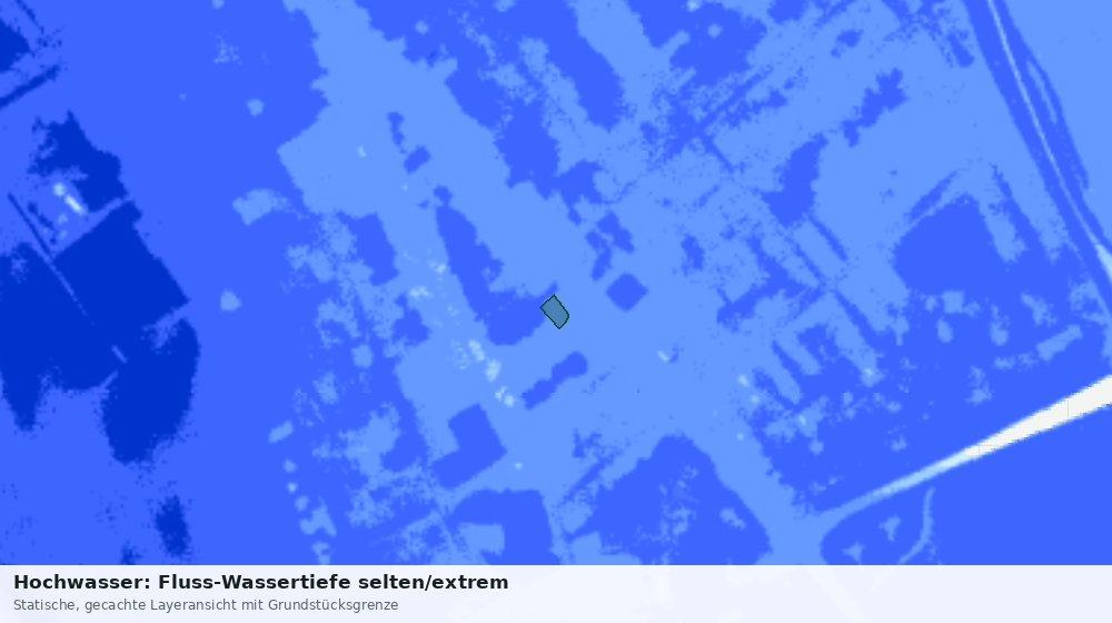 Statische Kartenansicht: Hochwasser: Fluss-Wassertiefe selten/extrem