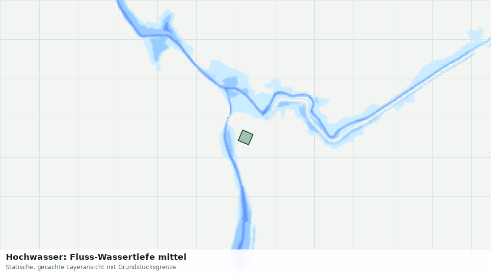 Statische Kartenansicht: Hochwasser: Fluss-Wassertiefe mittel
