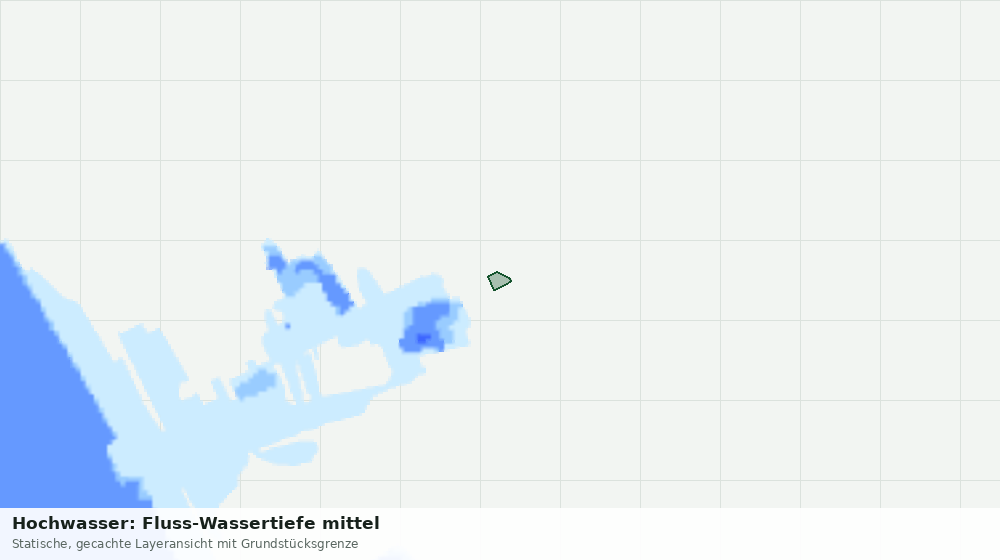 Statische Kartenansicht: Hochwasser: Fluss-Wassertiefe mittel