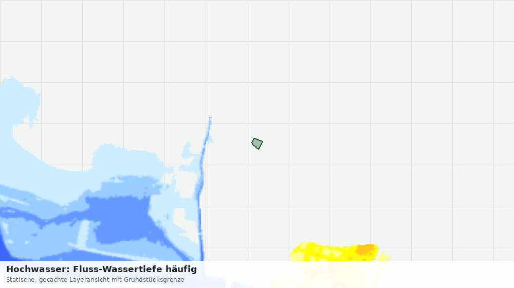 Statische Kartenansicht: Hochwasser: Fluss-Wassertiefe häufig