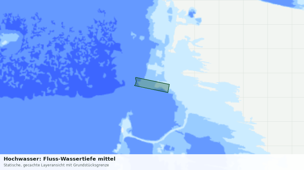 Statische Kartenansicht: Hochwasser: Fluss-Wassertiefe mittel