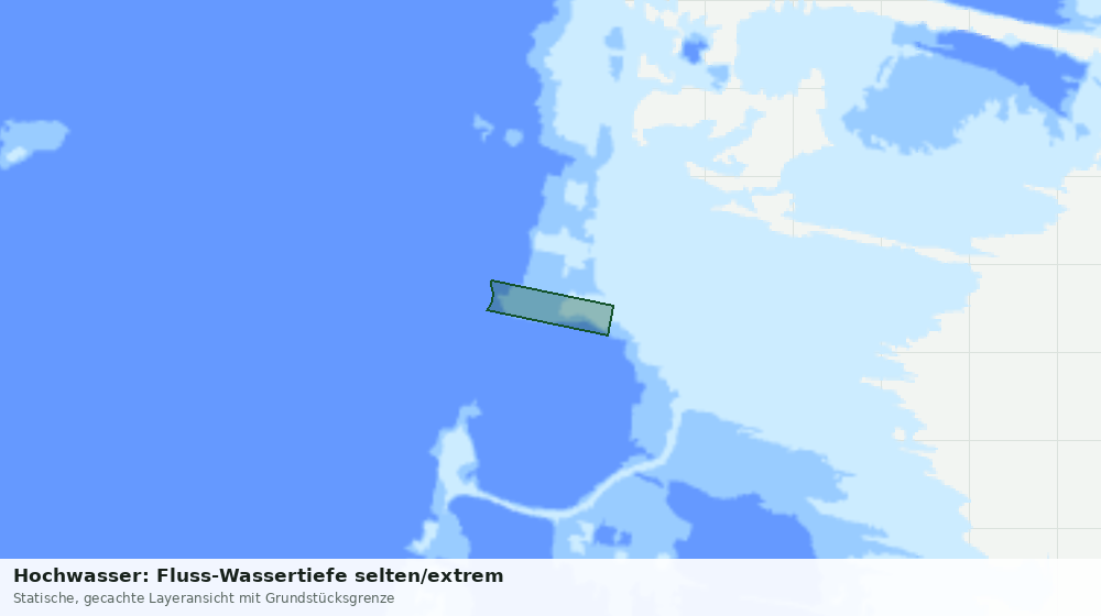 Statische Kartenansicht: Hochwasser: Fluss-Wassertiefe selten/extrem