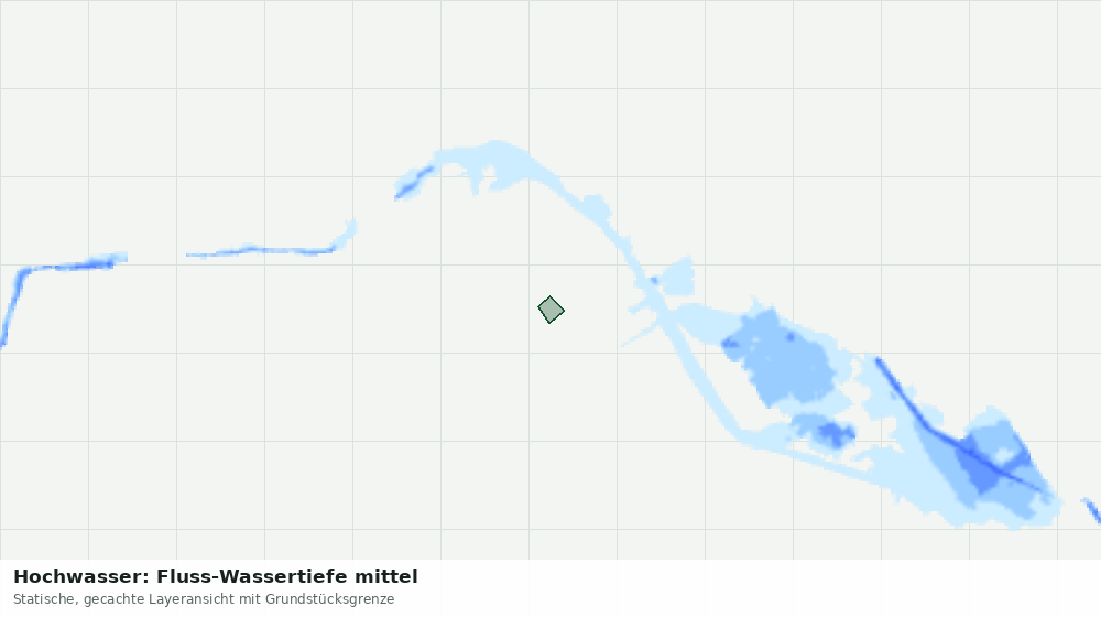 Statische Kartenansicht: Hochwasser: Fluss-Wassertiefe mittel