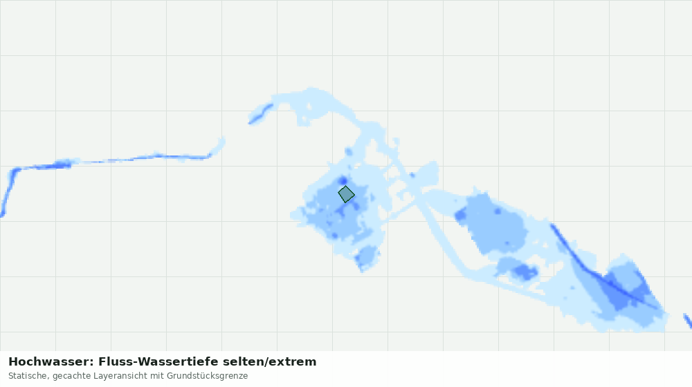 Statische Kartenansicht: Hochwasser: Fluss-Wassertiefe selten/extrem