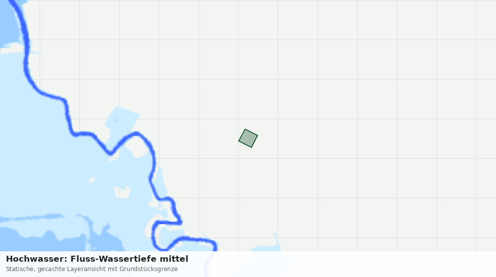 Statische Kartenansicht: Hochwasser: Fluss-Wassertiefe mittel