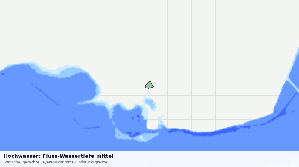Statische Kartenansicht: Hochwasser: Fluss-Wassertiefe mittel