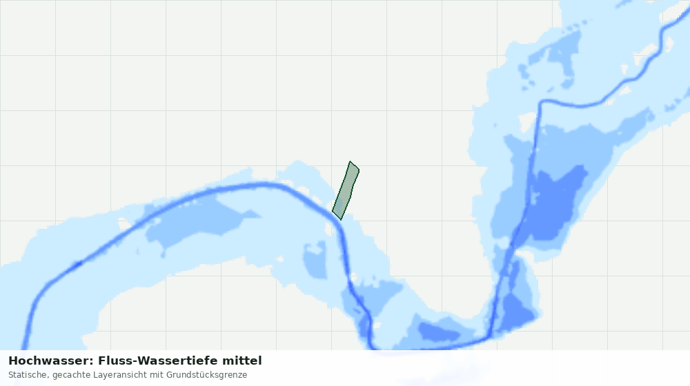 Statische Kartenansicht: Hochwasser: Fluss-Wassertiefe mittel
