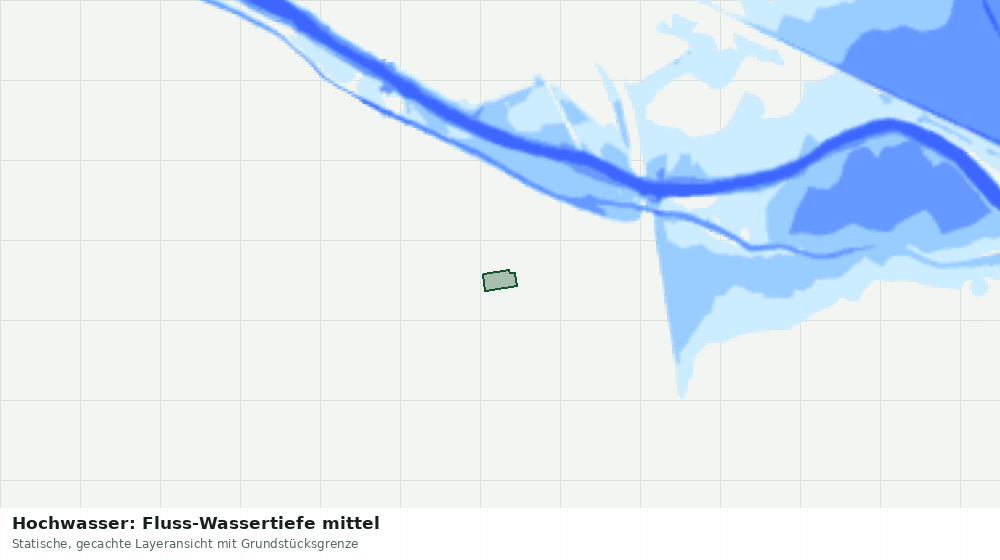 Statische Kartenansicht: Hochwasser: Fluss-Wassertiefe mittel