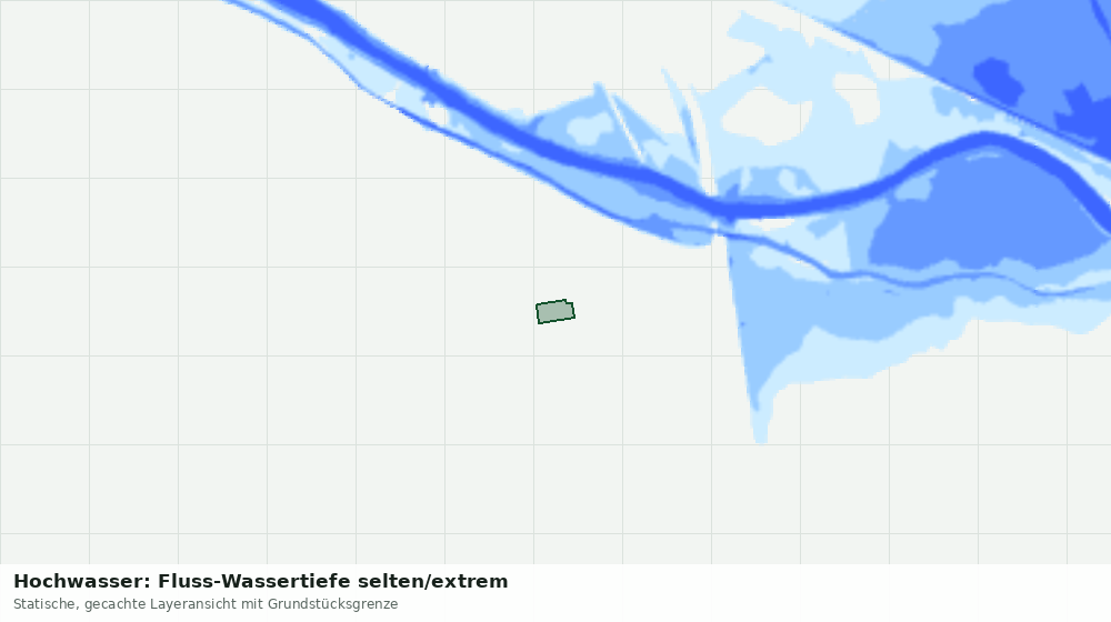Statische Kartenansicht: Hochwasser: Fluss-Wassertiefe selten/extrem