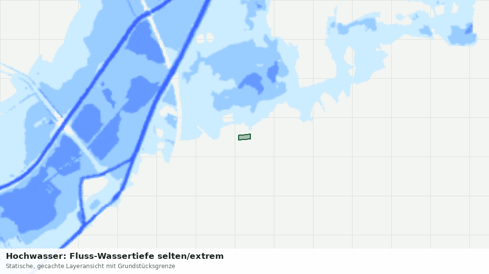 Statische Kartenansicht: Hochwasser: Fluss-Wassertiefe selten/extrem