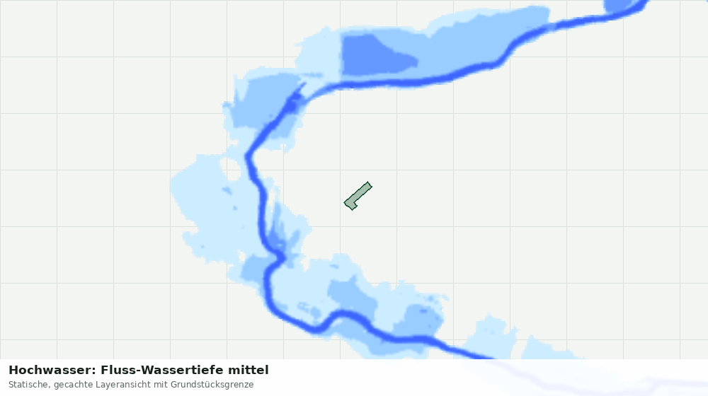 Statische Kartenansicht: Hochwasser: Fluss-Wassertiefe mittel