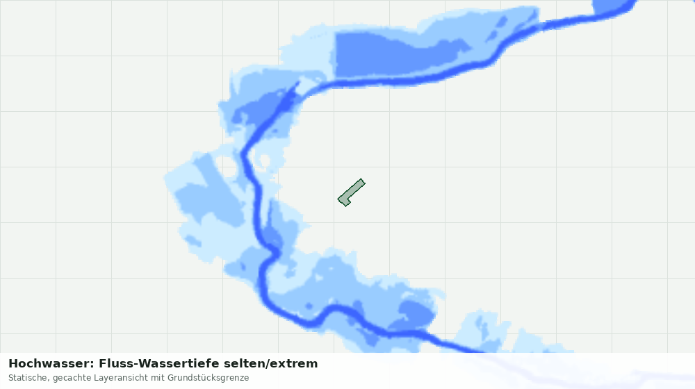 Statische Kartenansicht: Hochwasser: Fluss-Wassertiefe selten/extrem