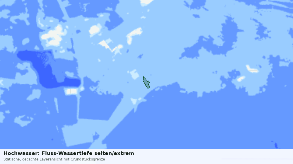 Statische Kartenansicht: Hochwasser: Fluss-Wassertiefe selten/extrem