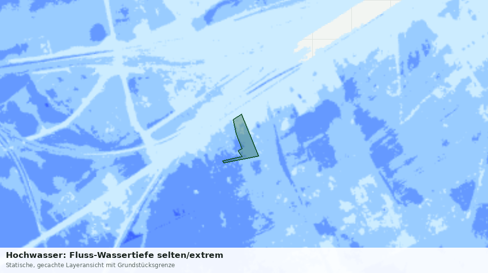 Statische Kartenansicht: Hochwasser: Fluss-Wassertiefe selten/extrem