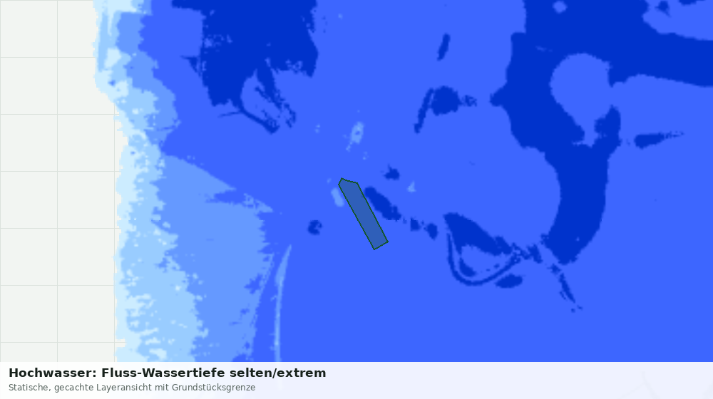 Statische Kartenansicht: Hochwasser: Fluss-Wassertiefe selten/extrem