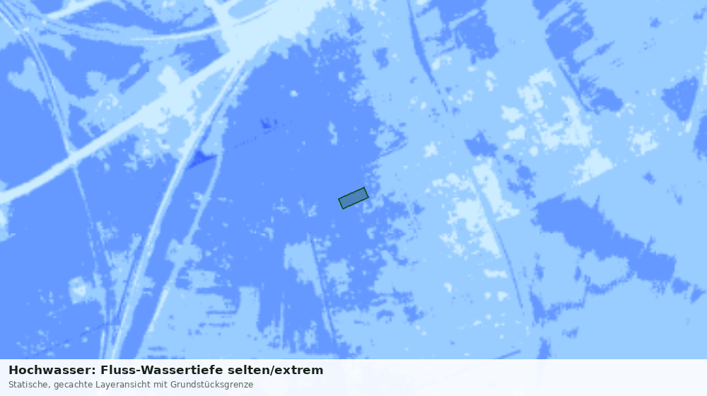 Statische Kartenansicht: Hochwasser: Fluss-Wassertiefe selten/extrem