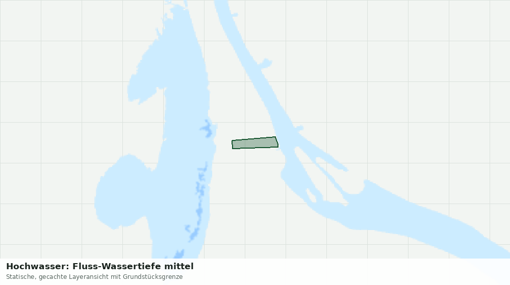 Statische Kartenansicht: Hochwasser: Fluss-Wassertiefe mittel