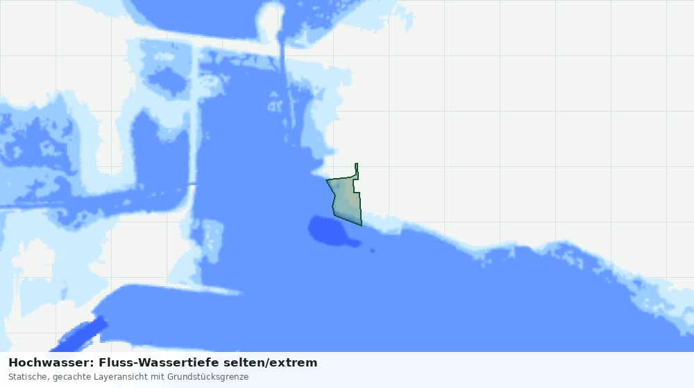 Statische Kartenansicht: Hochwasser: Fluss-Wassertiefe selten/extrem
