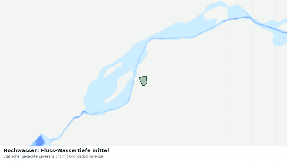 Statische Kartenansicht: Hochwasser: Fluss-Wassertiefe mittel