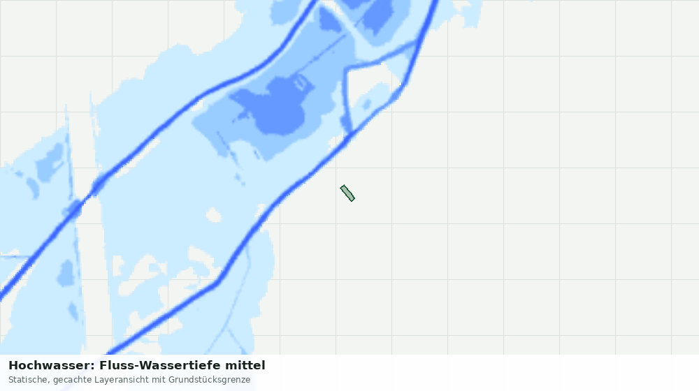 Statische Kartenansicht: Hochwasser: Fluss-Wassertiefe mittel
