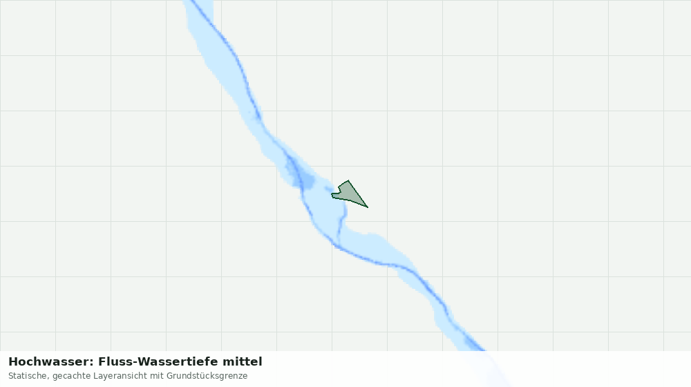 Statische Kartenansicht: Hochwasser: Fluss-Wassertiefe mittel