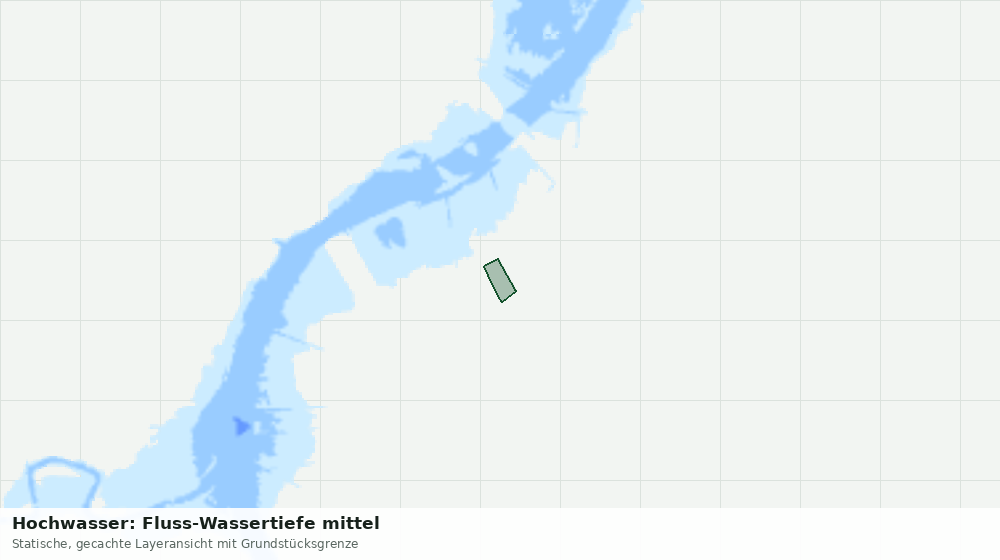 Statische Kartenansicht: Hochwasser: Fluss-Wassertiefe mittel