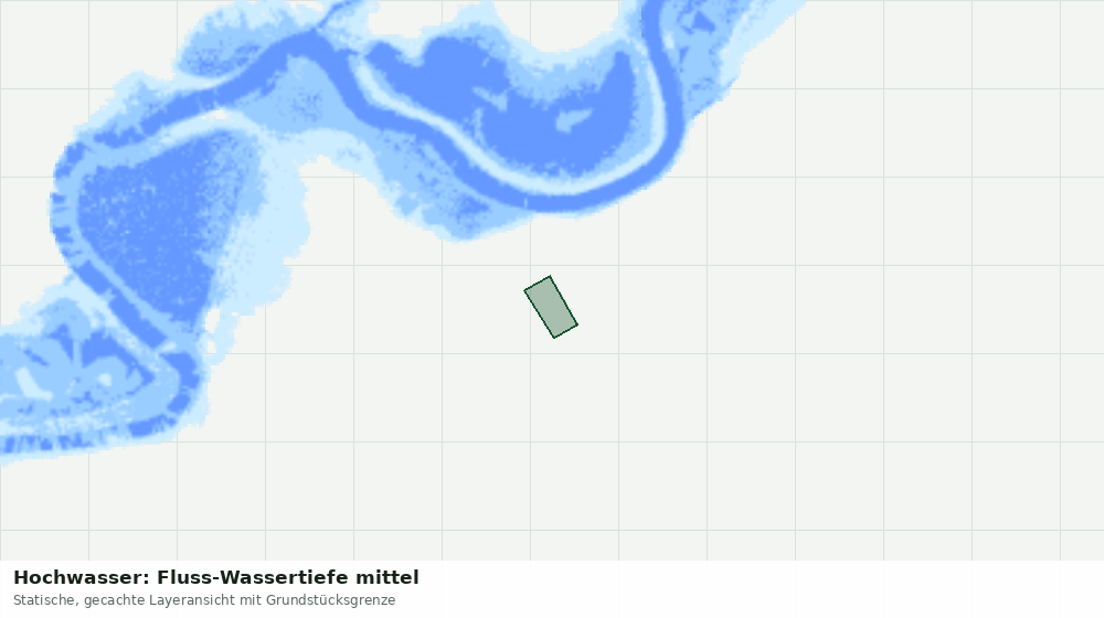 Statische Kartenansicht: Hochwasser: Fluss-Wassertiefe mittel