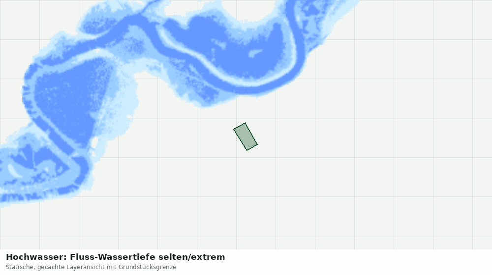 Statische Kartenansicht: Hochwasser: Fluss-Wassertiefe selten/extrem