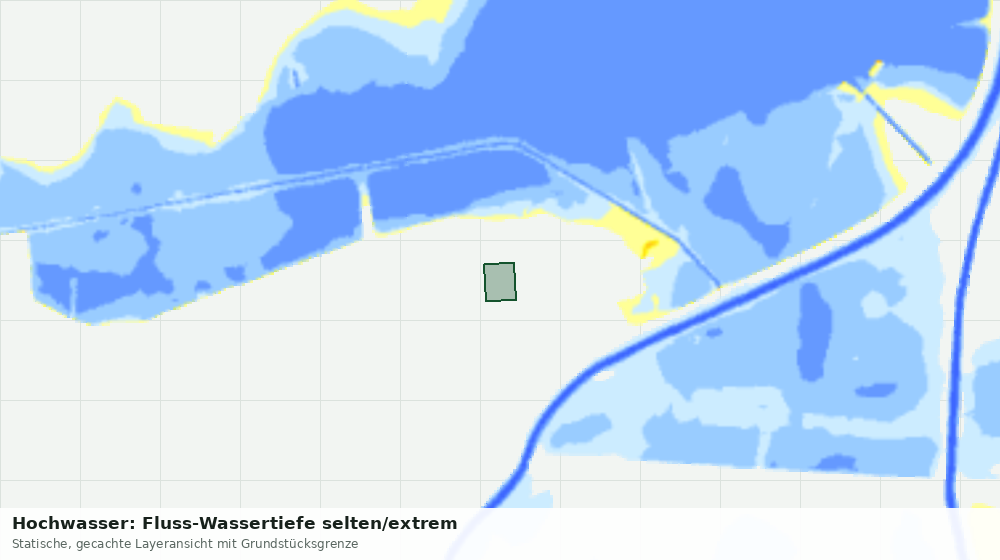 Statische Kartenansicht: Hochwasser: Fluss-Wassertiefe selten/extrem