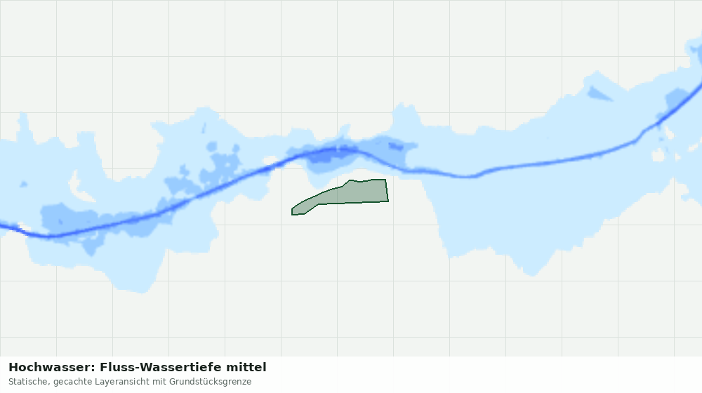 Statische Kartenansicht: Hochwasser: Fluss-Wassertiefe mittel