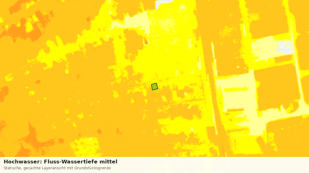 Statische Kartenansicht: Hochwasser: Fluss-Wassertiefe mittel