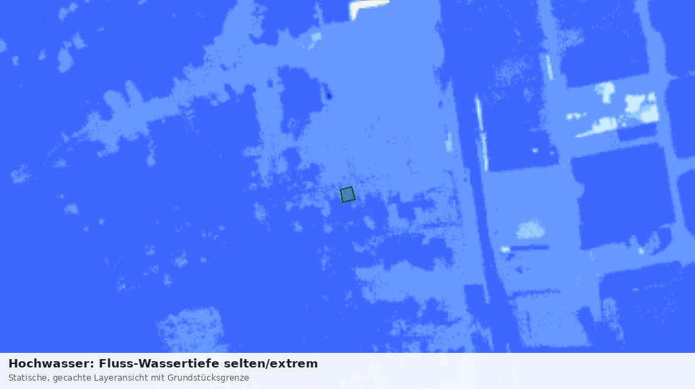Statische Kartenansicht: Hochwasser: Fluss-Wassertiefe selten/extrem