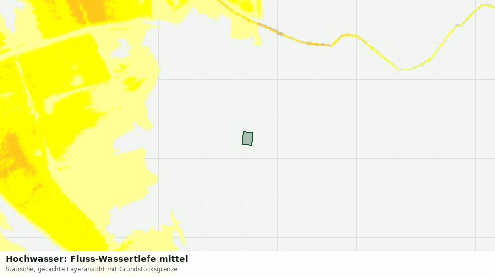 Statische Kartenansicht: Hochwasser: Fluss-Wassertiefe mittel
