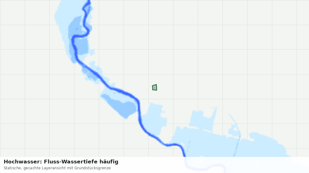 Statische Kartenansicht: Hochwasser: Fluss-Wassertiefe häufig